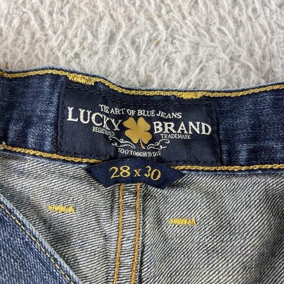 Lucky Brand Blue Jeans Mens Size 28x30 487 Relaxed Fit 100% Cotton - Picture 2 of 11